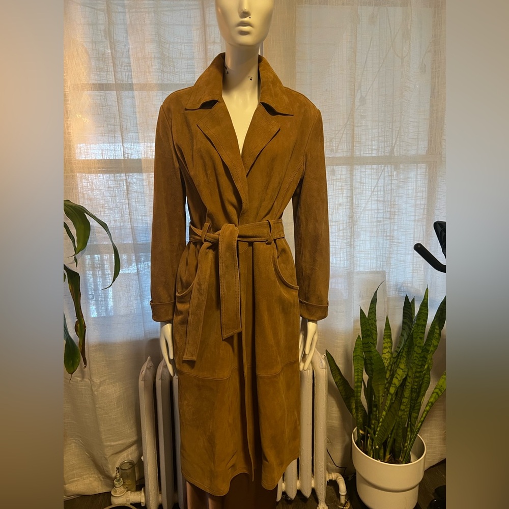 Babaton Suede trench Made In India - Size Medium